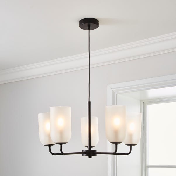 Palazzo Frosted 5 Light Semi Flush Ceiling Light image 1 of 6