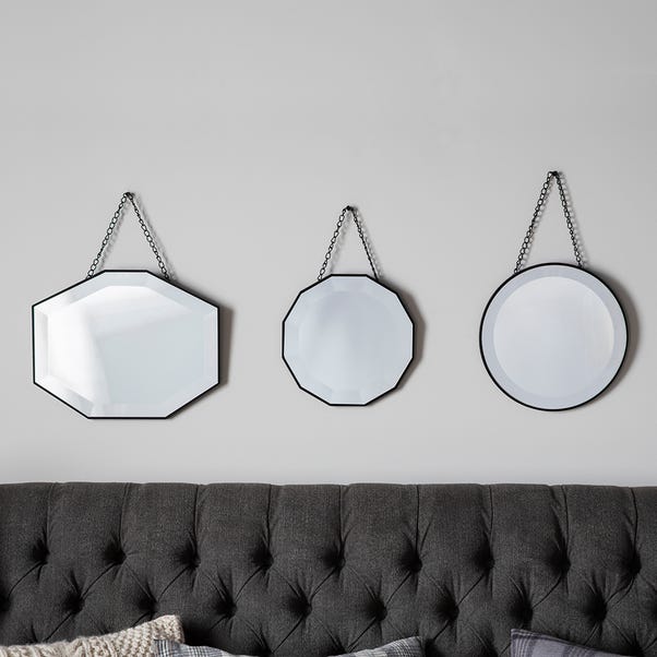Set of 3 Raphine Hanging Wall Mirrors image 1 of 3