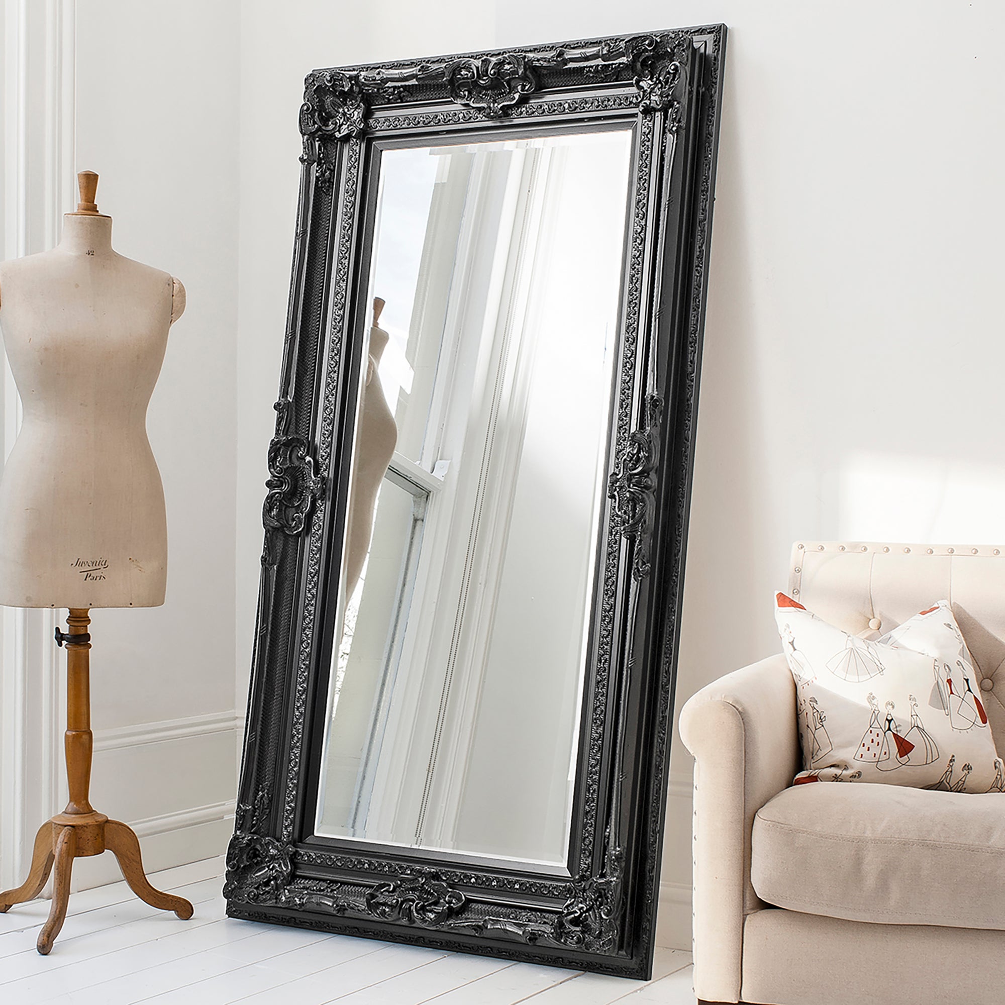 Vasse Leaner Mirror 99x185cm Black