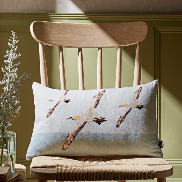 Embroidered Gannet Cushion Cover image 1 of 7