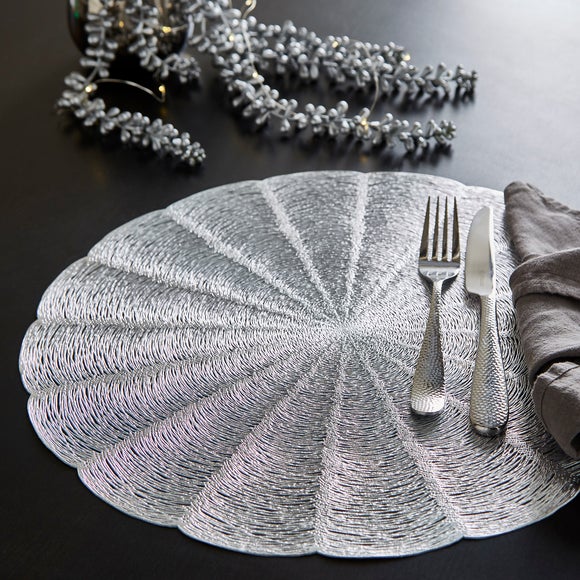 Silver Placemats Coasters Dunelm