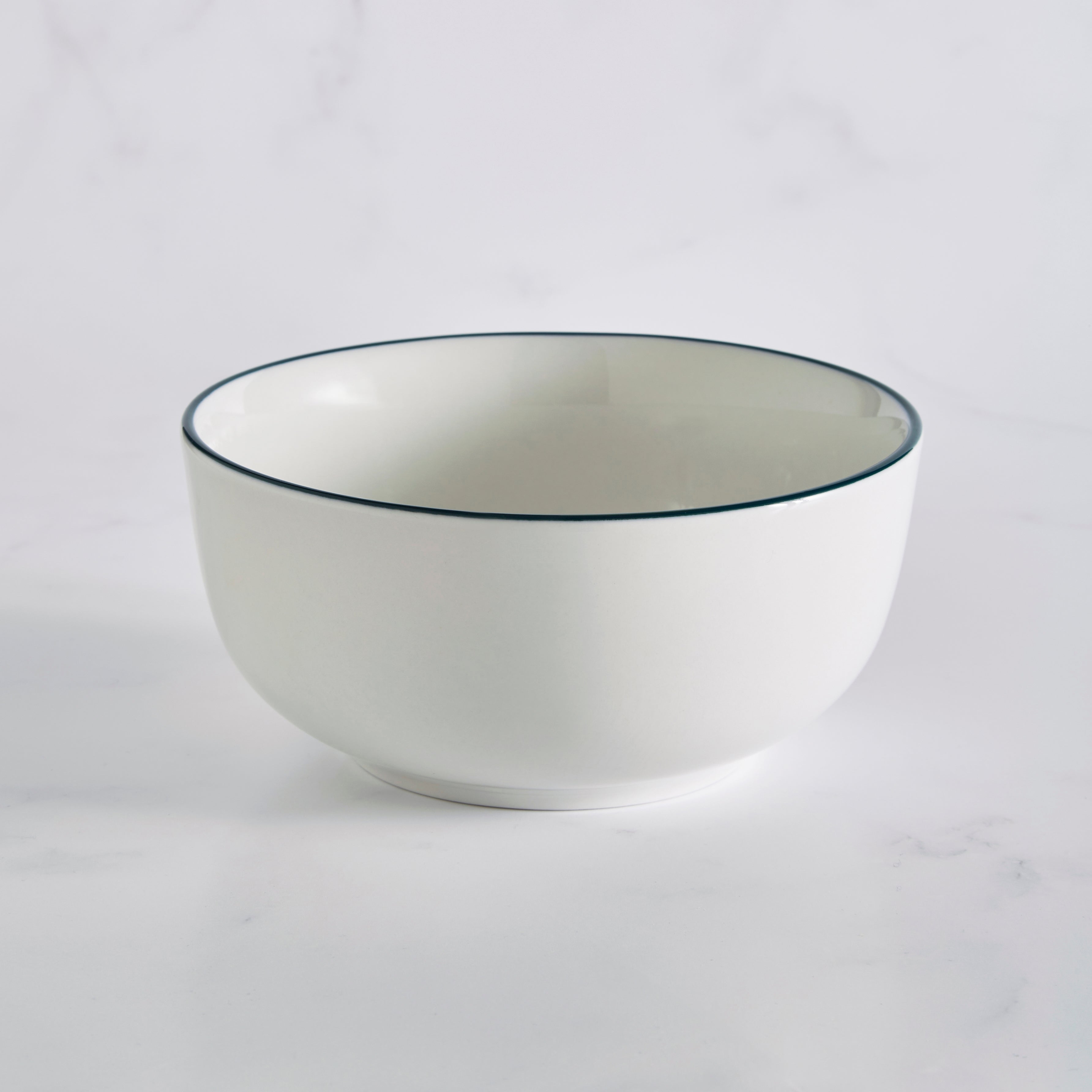 Luxe Palm Cereal Bowl Teal Blue