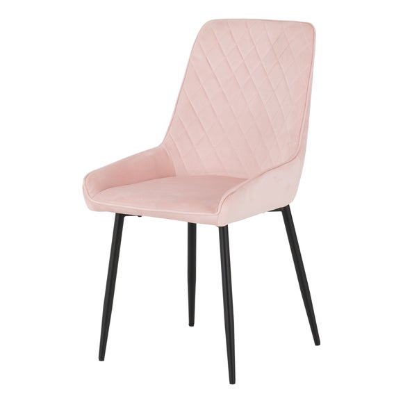 Dunelm pink velvet discount chair