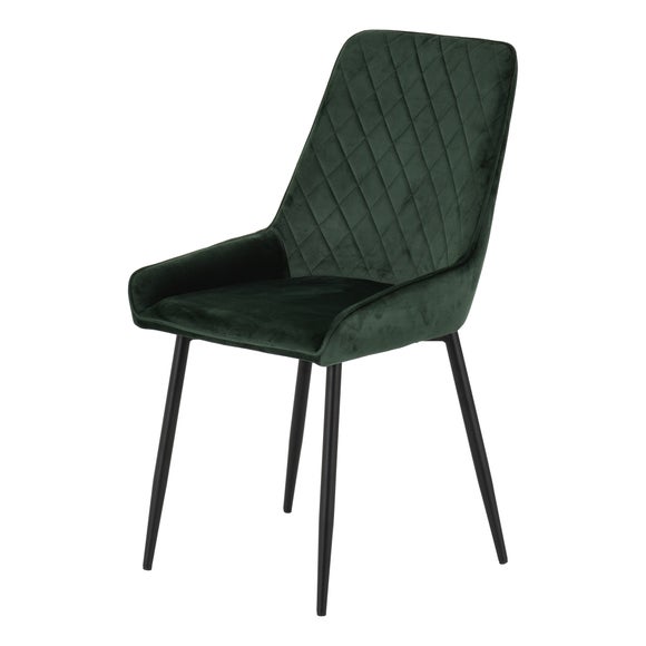 Dunelm black velvet cheap chair