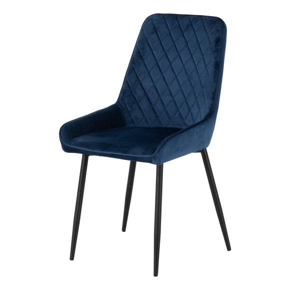 dunelm navy velvet chair