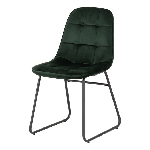 dunelm green velvet dining chairs