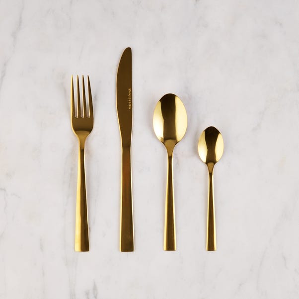 16 Piece Gold Cutlery Set image 1 of 1
