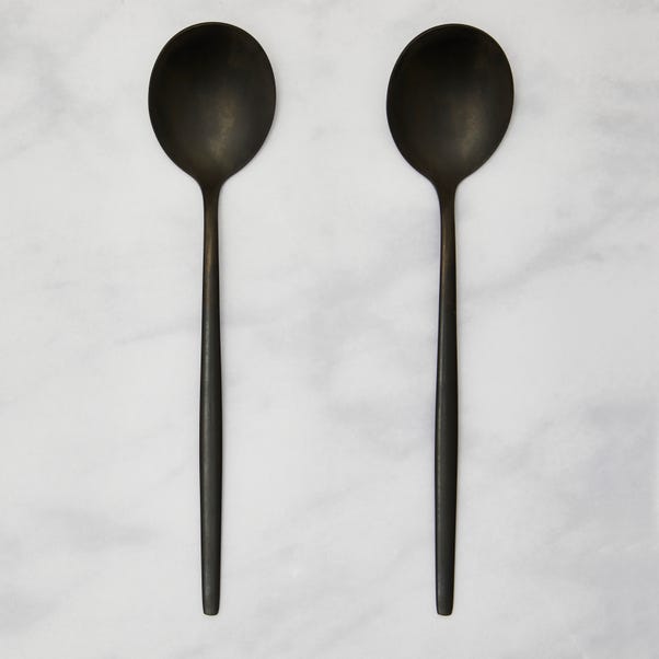 Hexham Set of 2 Black Serving Spoons image 1 of 1