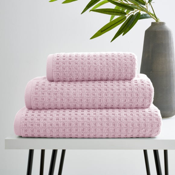 Pink 2025 waffle towel