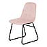 Athens Rectangular Concrete Effect Dining Table with 4 Lukas Pink Dining Chairs