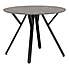 Athens Round Concrete Effect Dining Table with 4 Avery Pink Dining Chairs