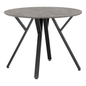 Athens 4 Seater Round Dining Table- Grey Concrete Effect