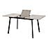 Avery Grey Oak Effect Extendable Dining Table with 4 Lukas Pink Dining Chairs