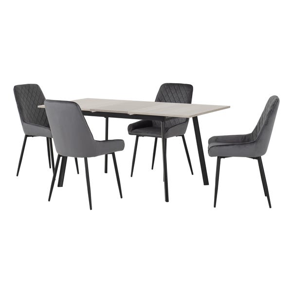 Avery Rectangular Extendable Dining Table with 4 Chairs image 1 of 10