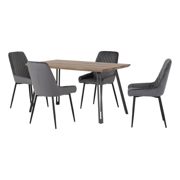 Quebec Rectangular Dining Table with 4 Avery Chairs image 1 of 10