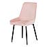 Quebec Wave Oak Effect Dining Table with 4 Avery Pink Dining Chairs