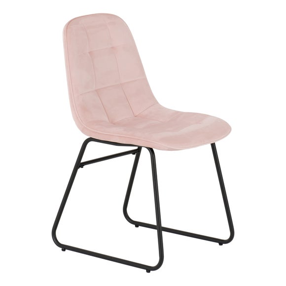 Quebec Wave Oak Effect Dining Table with 4 Lukas Blue Dining Chairs