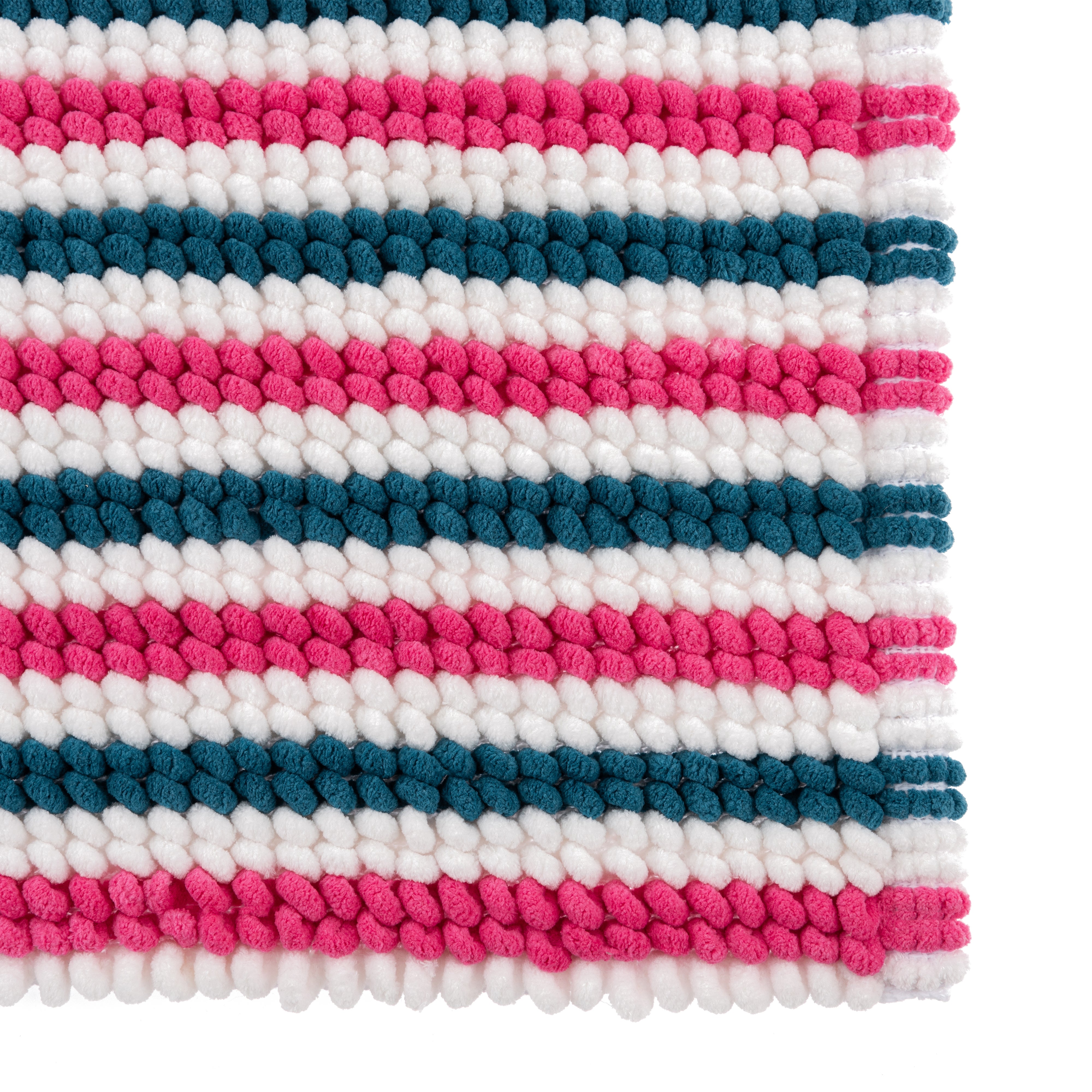 Stripe Bobble Bath Mat | Dunelm