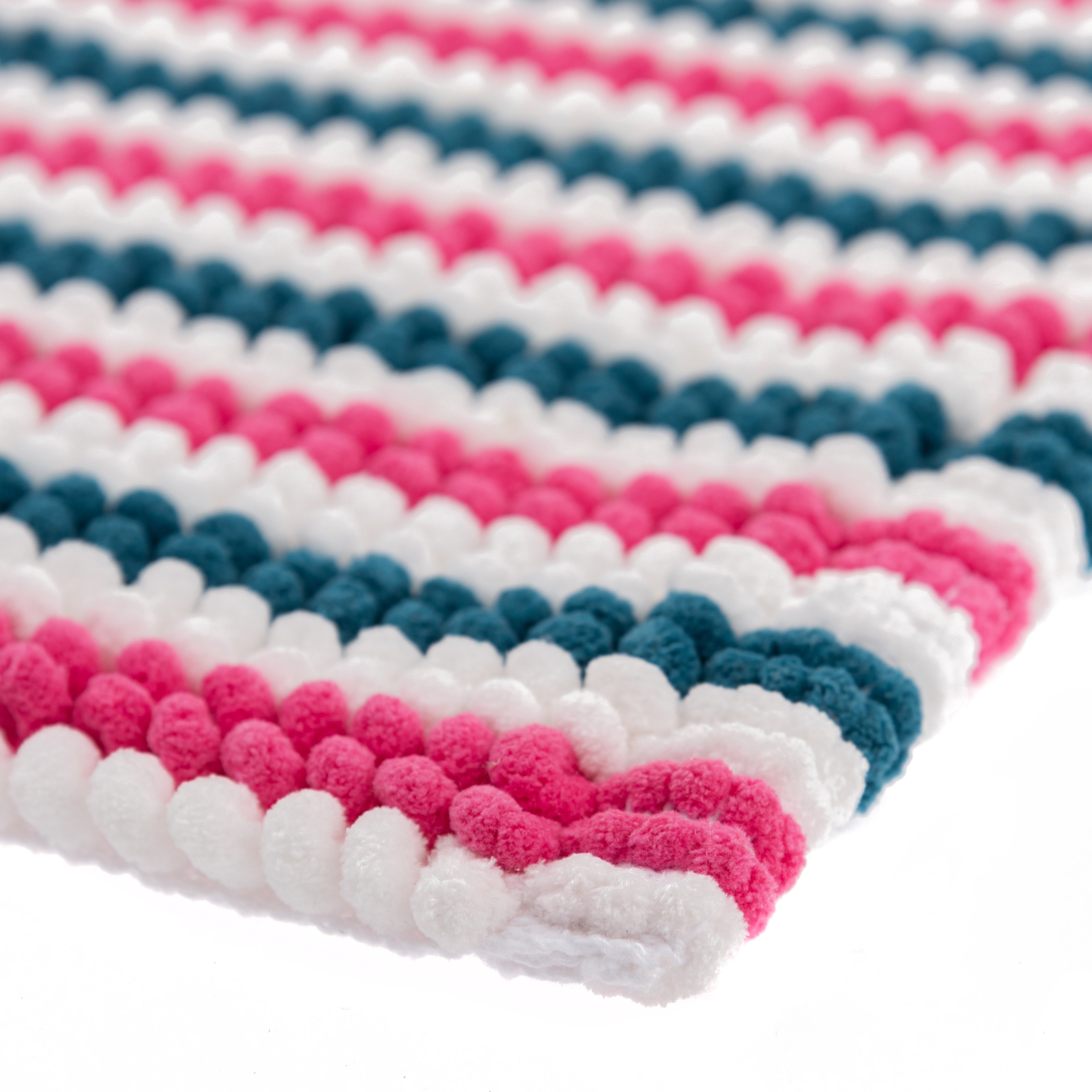 Stripe Bobble Bath Mat | Dunelm