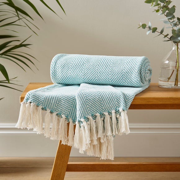 Dunelm best sale green throw