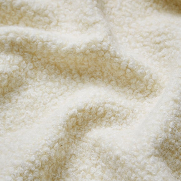Boucle Grey Throw Dunelm