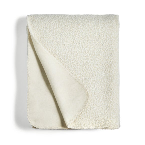 Boucle Grey Throw Dunelm