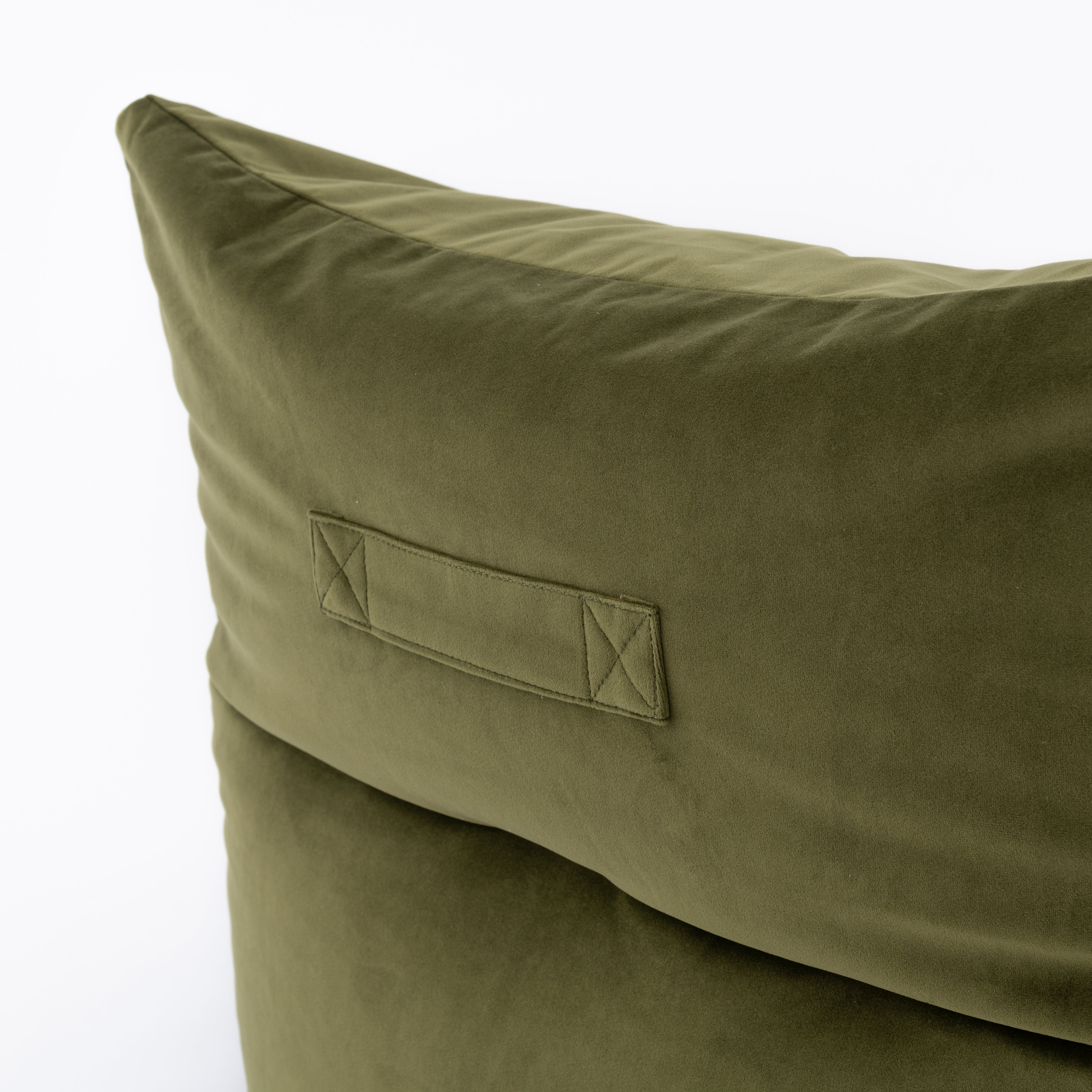 Eliza Square Beanbag Chair Green