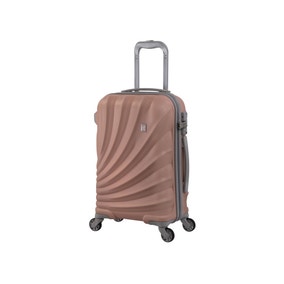 IT Luggage Pink Pagoda 4 Wheel Trolley Suitcase