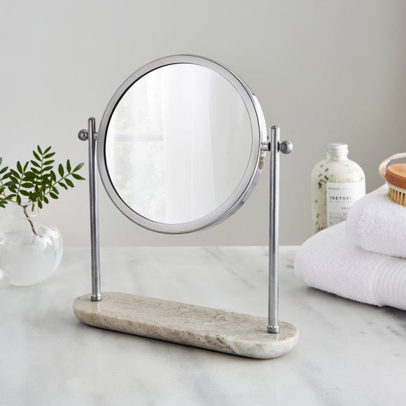 Dorma Marble Free Standing Dressing Table Mirror With Tray