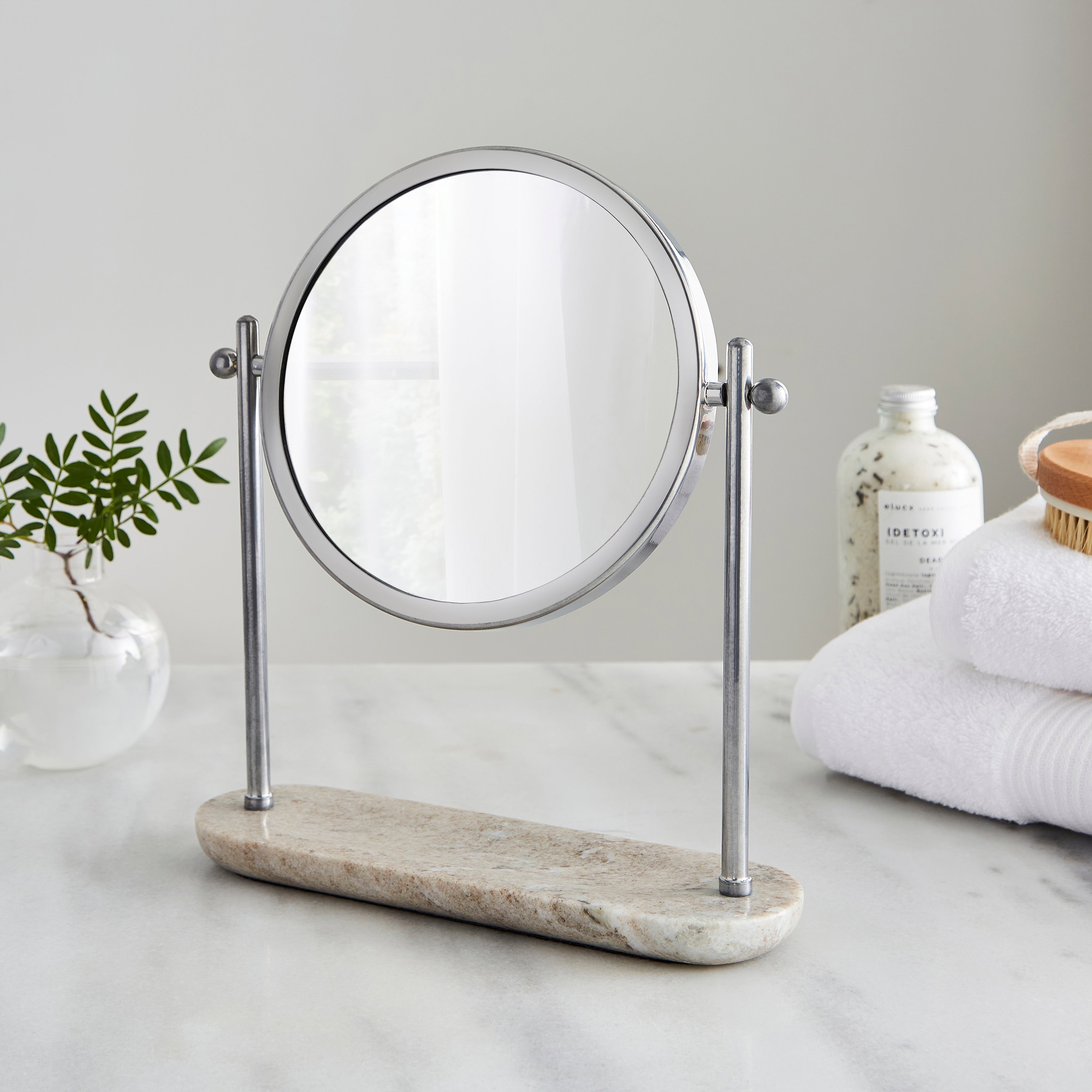 Dorma Marble Free Standing Dressing Table Mirror with Tray