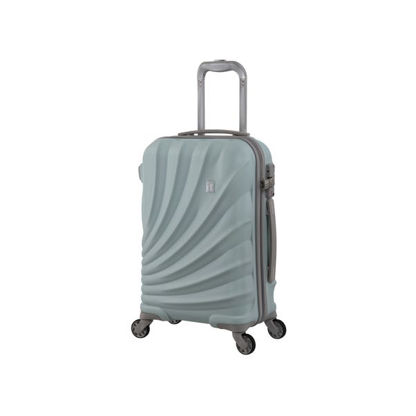 IT Luggage Pastel Green Pagoda 4 Wheel Trolley Suitcase image 1 of 2