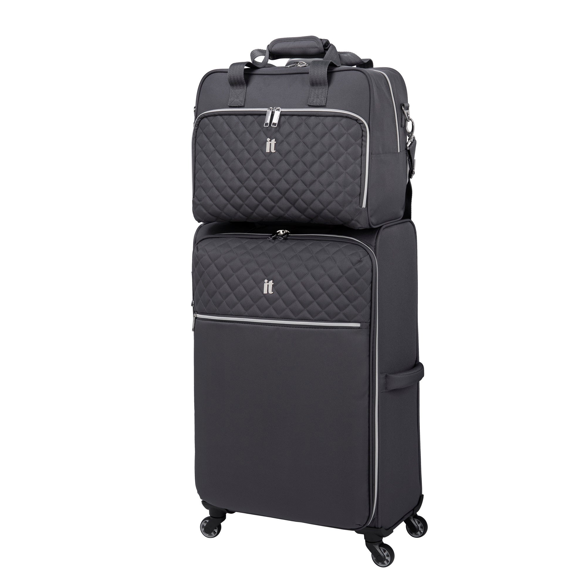 IT Luggage Magnet & Nickel Divinity Quilted Holdall | Dunelm