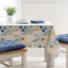 Abstract Floral Wipe Clean Tablecloth