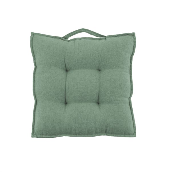 Cartmel Linen Seat Pad Lilypad