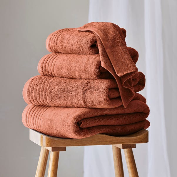 Dorma TENCEL™ Sumptuously Soft Samira Orange Towel image 1 of 5