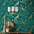 Luxe Peacock Wallpaper Teal (Blue)
