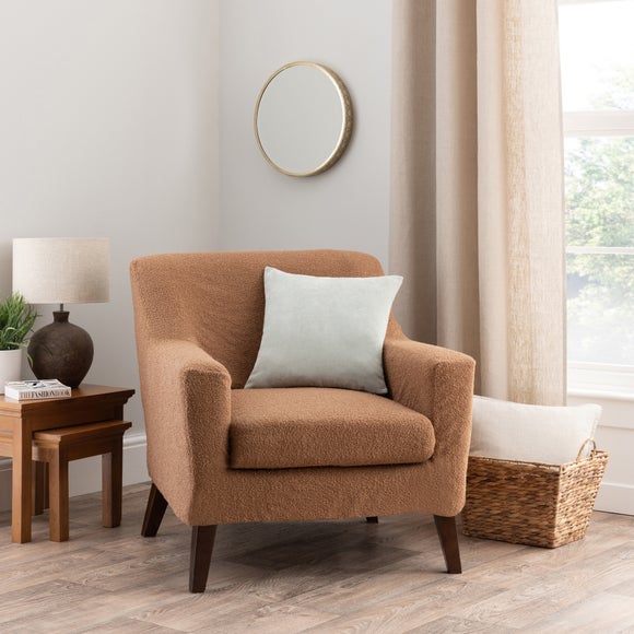 Boucle Armchair Cover Dunelm