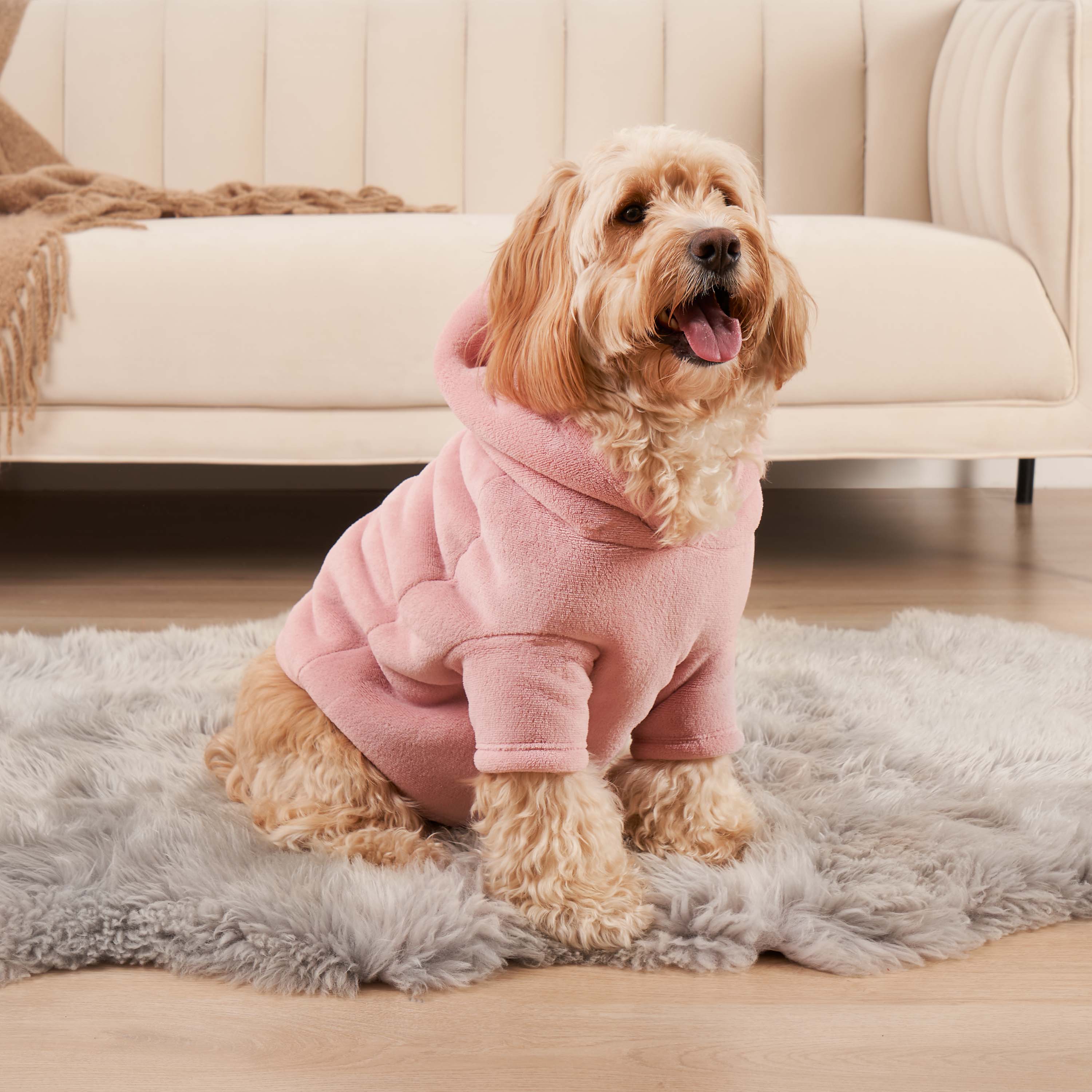 OHS Blush Dog Hoodie Blanket Pink