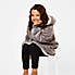 Sienna Coral Kids Fleece Oversized Blanket Hoodie Charcoal