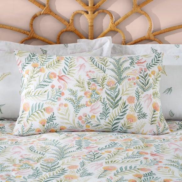 Folk Botanical Green Duvet Cover and Pillowcase Set  undefined
