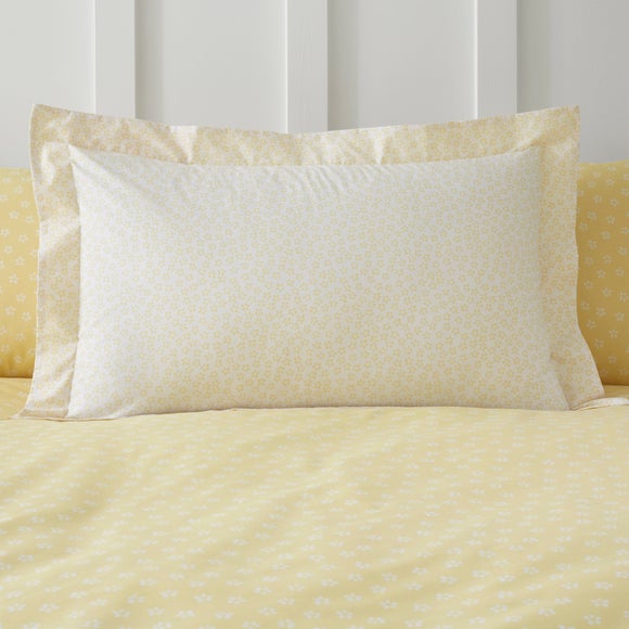 Florrie Yellow Duvet Cover and Pillowcase Set Dunelm