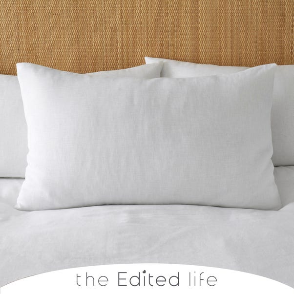 Rowan Linen White Standard Pillowcase image 1 of 2