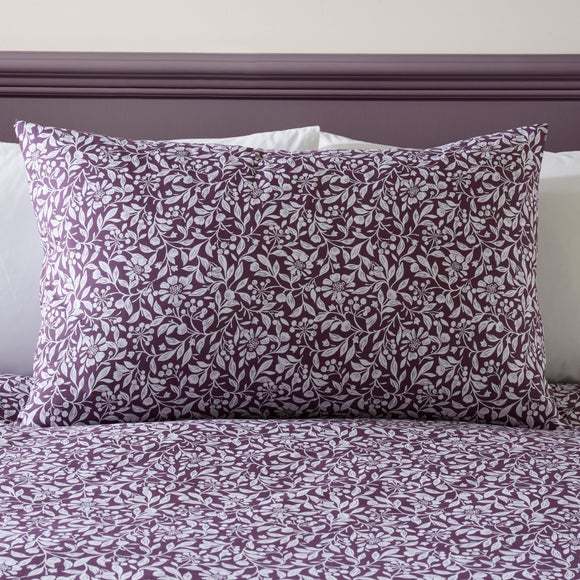Chartwell Aubergine Duvet Cover and Pillowcase Set Dunelm