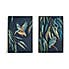 Set of 2 Kingfisher Canvas 40cm x 60cm Blue