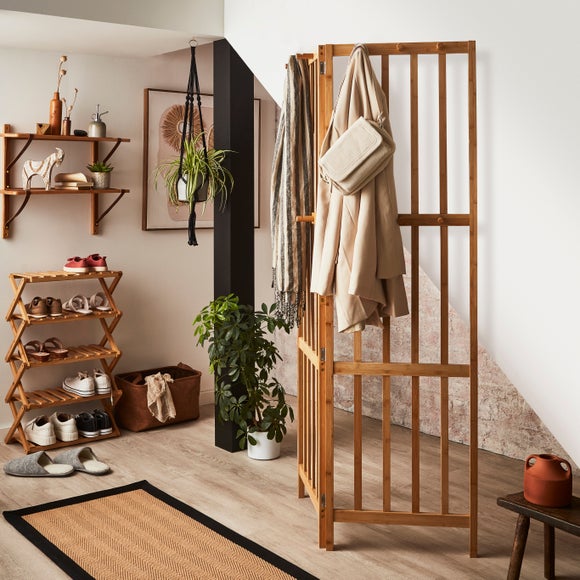 Bamboo Corner Coat Stand Dunelm