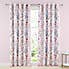 Watercoloured Floral Pink Eyelet Curtains  undefined