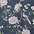 Akina Floral Navy Wallpaper