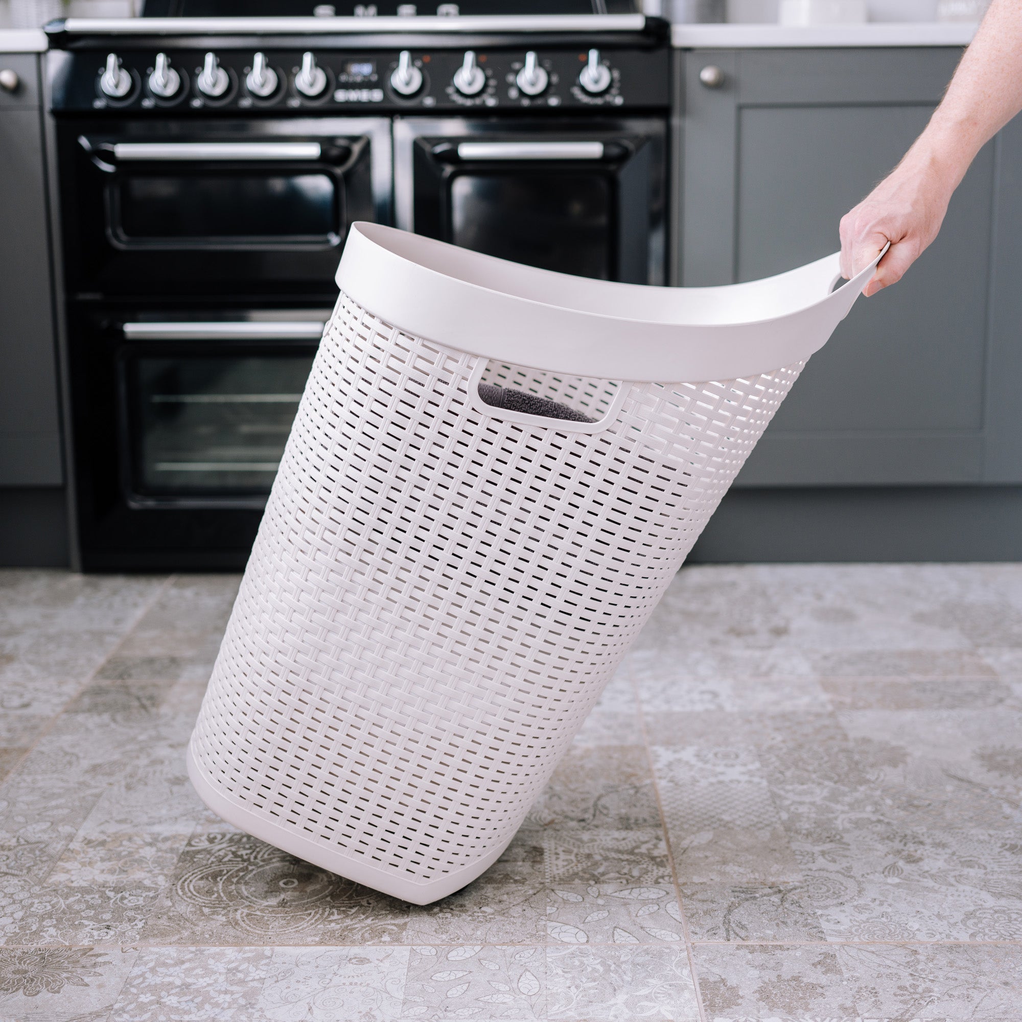 60L Laundry Basket with Wheels