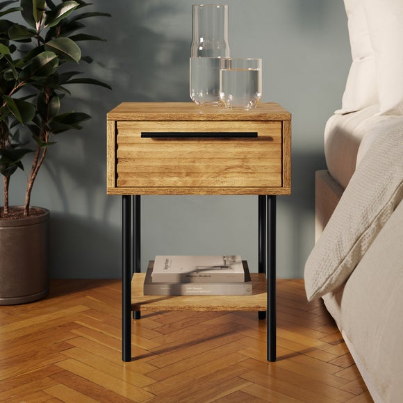 Bryant 1 Drawer Bedside Table Mango Wood Effect