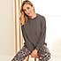Jess Soft Touch Ribbed Loungewear Hoodie Graphite (Grey) undefined